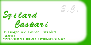 szilard caspari business card